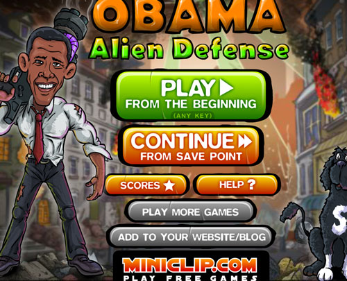 Obama Alien Defense Game